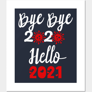 Hello 2021, Happy New Year 2021 Christmas, Merry Christmas Posters and Art